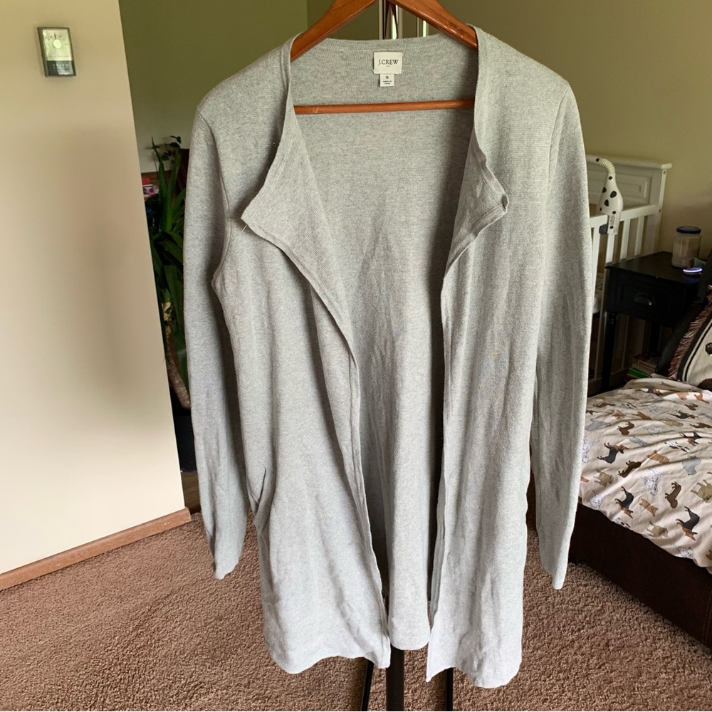 J. Crew Vanessa Gray Knit Cardigan Sweater Jacket Women’s Small